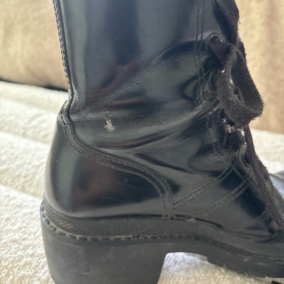 Marc Jacobs Black Leather Combat Boots | Sz 36 | Fair Condition (See photos) - Picture 7 of 8
